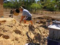 Earth + sand + dung