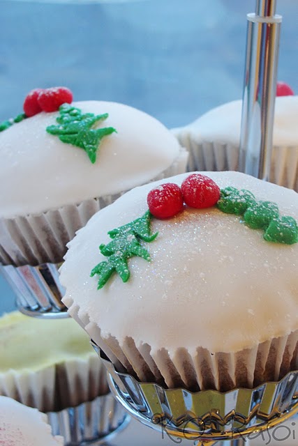 Christmas cupcakes: 