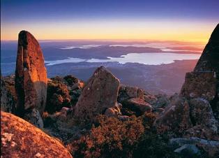 Hobart from Mt Wellington: 