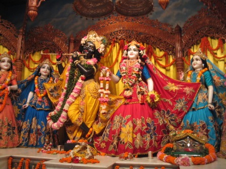 Radha Madhava and some of the Eight Gopis: