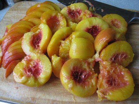 blanched peaches: 