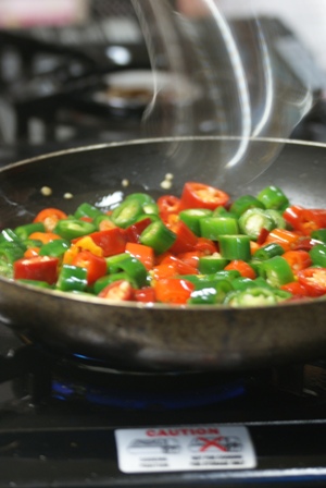 caution - hot chilies: 