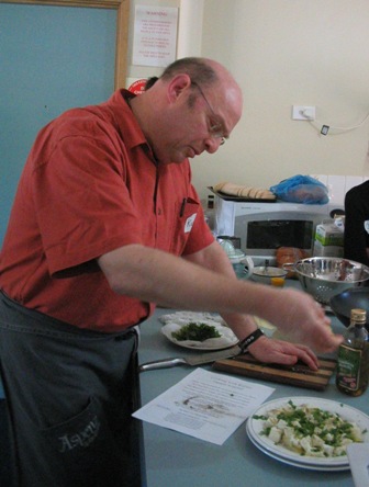 garnish with fresh herbs: