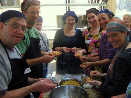 kitchen camaraderie at Krishna Valley.jpg: 