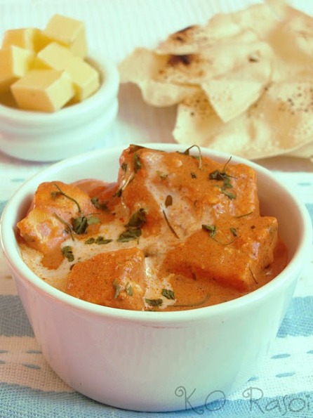 paneer butter masala: 