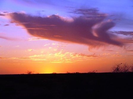 sunset over roxby: 