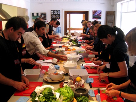 working the team hard: 