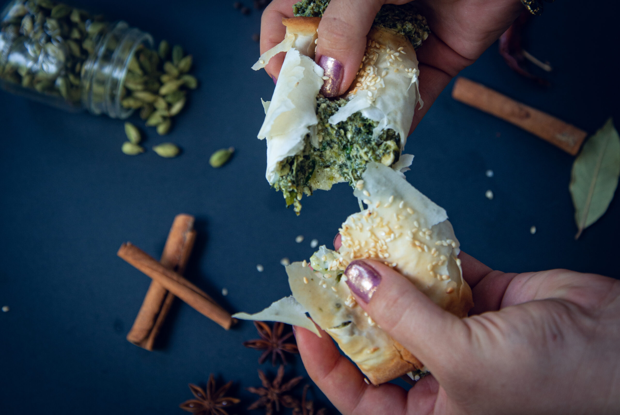 Spinach Pie Golden Pastry Curation